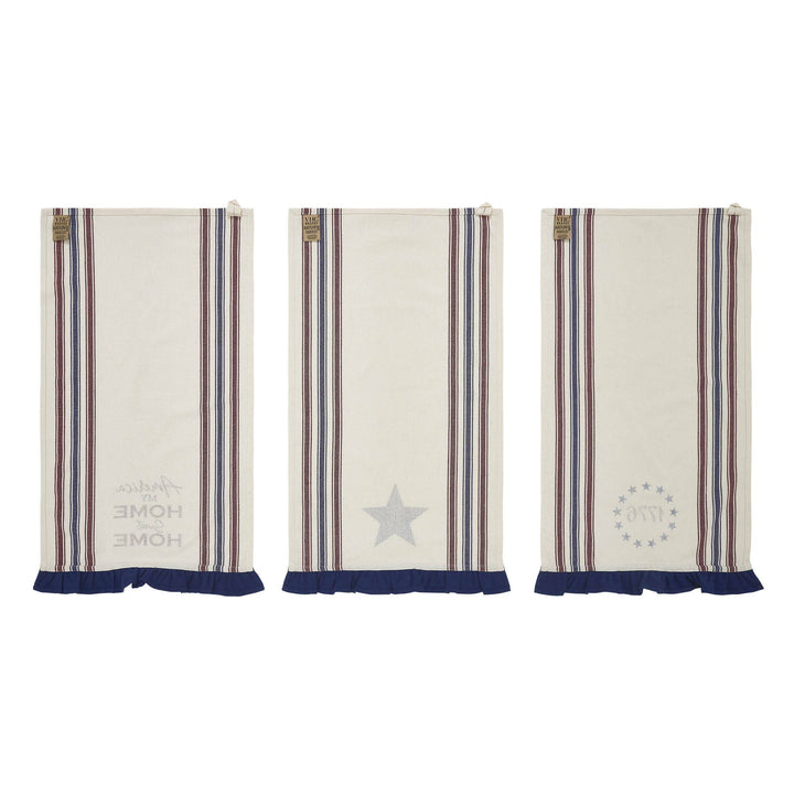 Celebration America My Sweet Home Ruffled Tea Towel 6x28