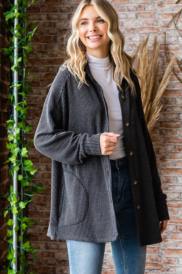 Ribbed Shacket