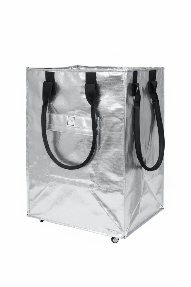 Foldable Rolling Shopping Bag with Neoprene Handle