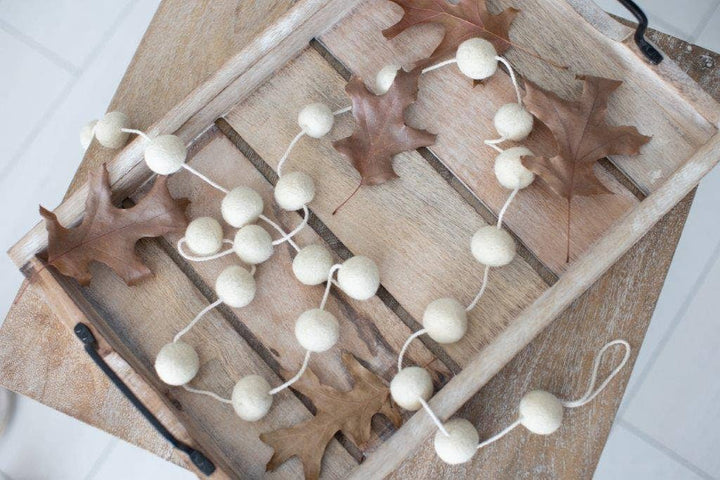 11388 - 72" felt ball garland Christmas  decor Clearance