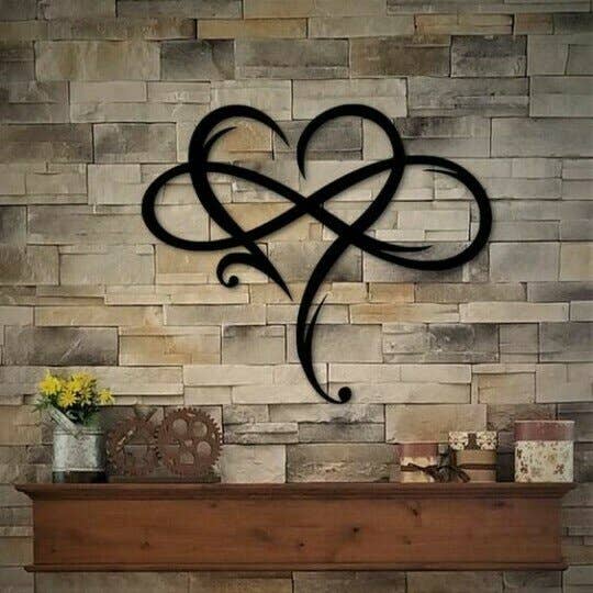 Infinity heart-Metal Wall art