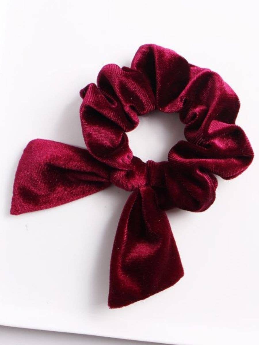 Velvet Scrunchie with Bow