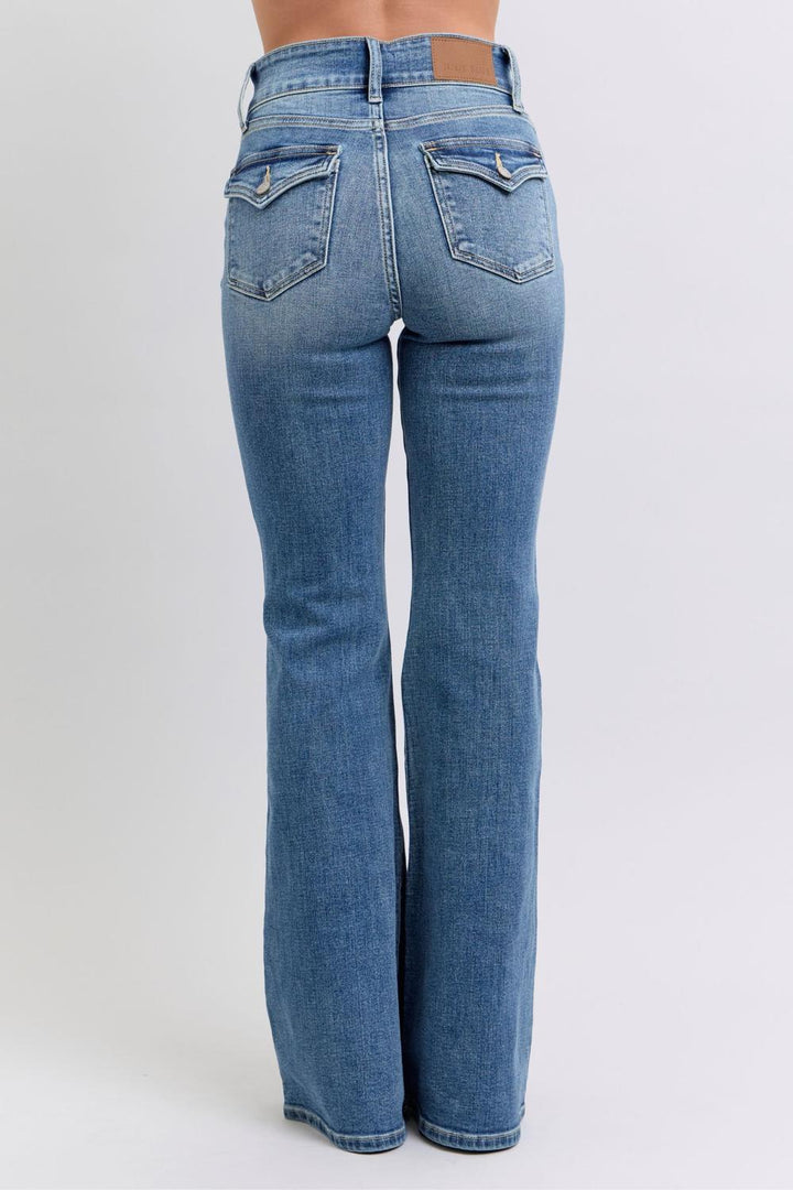 HW Double Button Tinted Flare Judy Blue 82630
