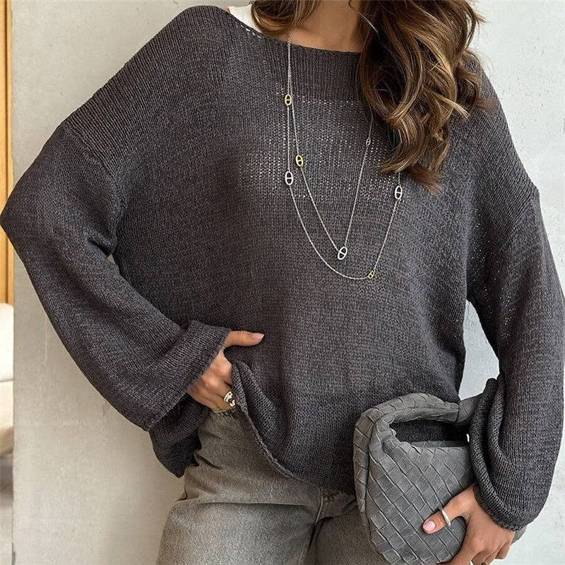 Knit Lace Long Sleeve Top