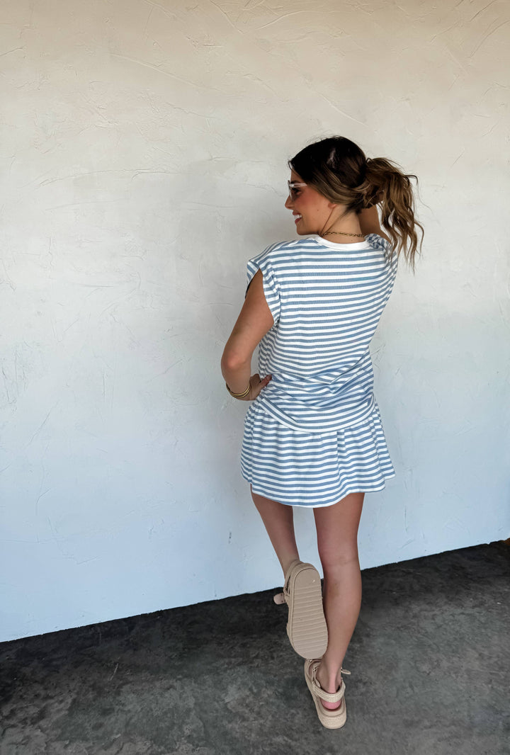 COASTAL STRIPES SKORT SET
