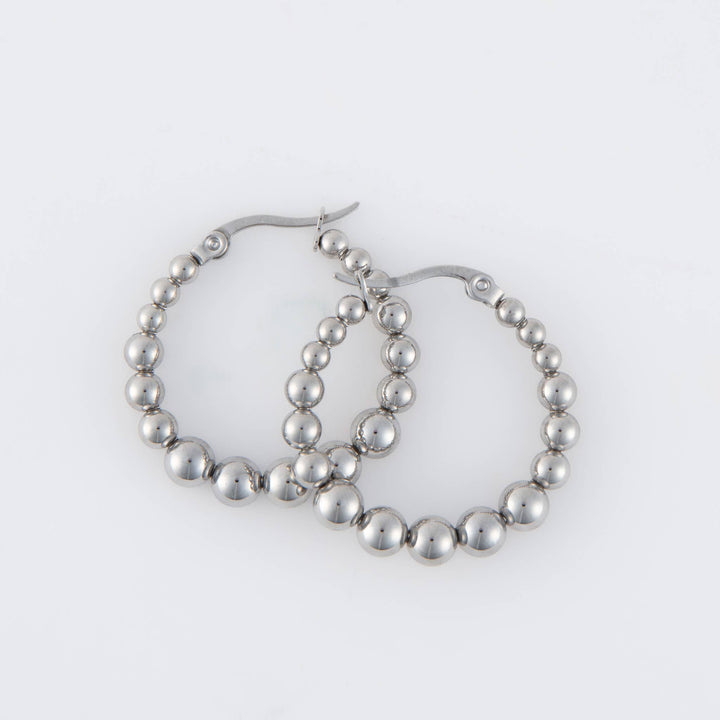 Waterproof Earrings Narelle Bubble Hoops in 18K Gold + Steel