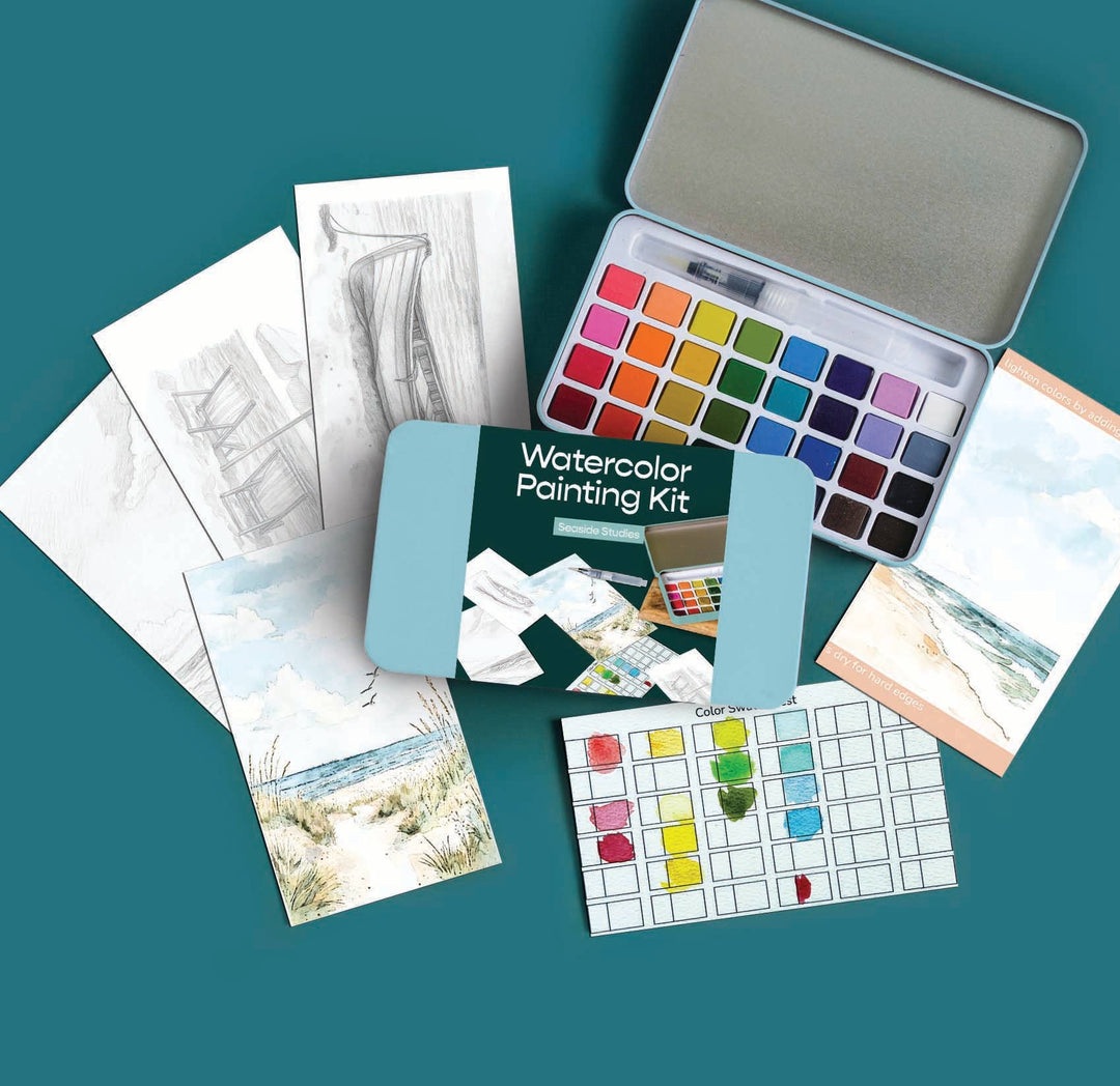 Seaside Studies watercolor painting kit