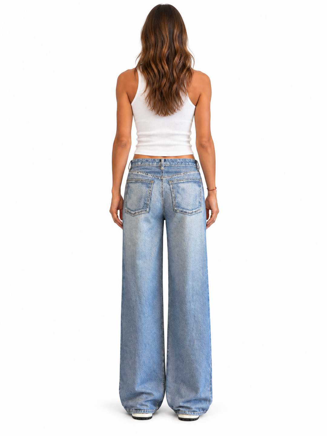 Illusion Denim Wide Leg Pant