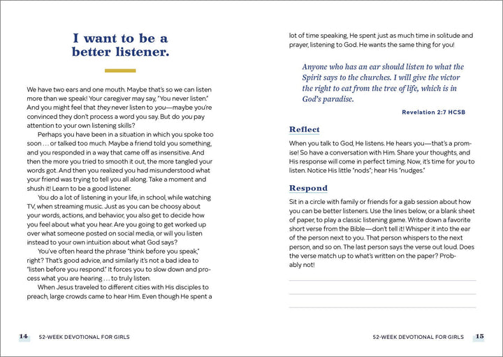52-Week Devotional for Girls