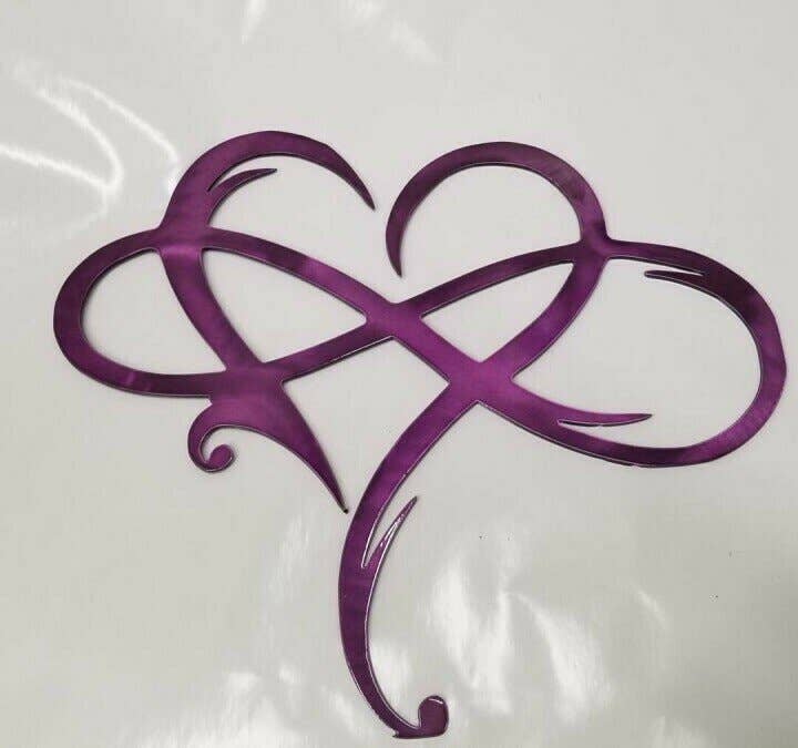 Infinity heart-Metal Wall art