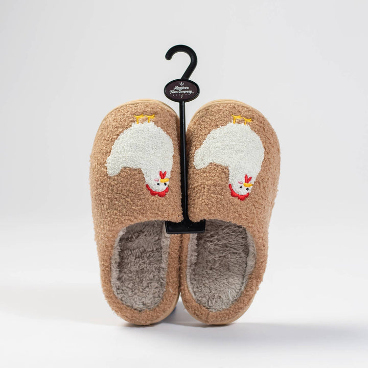 Brown Chicken Slippers