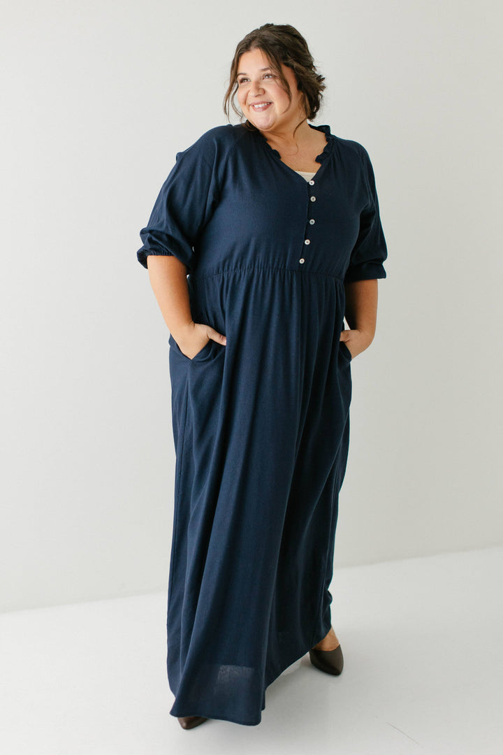 'Kenzi' Ruffle Detail Maxi Dress