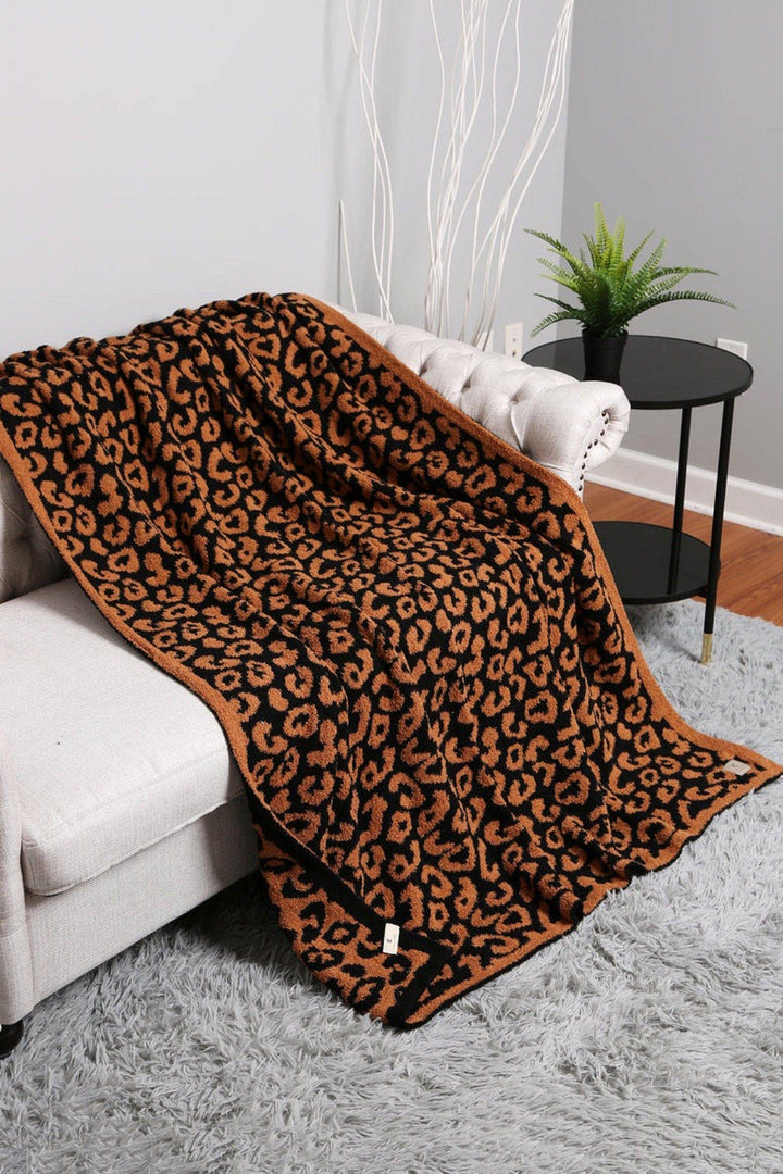 Lux Leopard Print Throw Blanket
