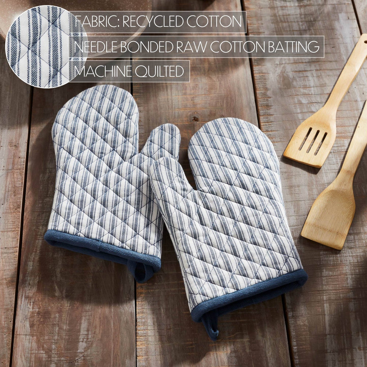 Sawyer Mill Blue Ticking Stripe Oven Mitt