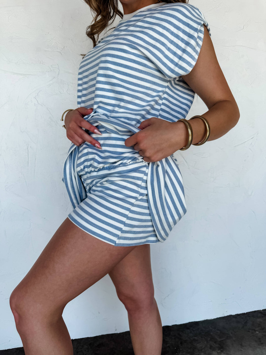 COASTAL STRIPES SKORT SET