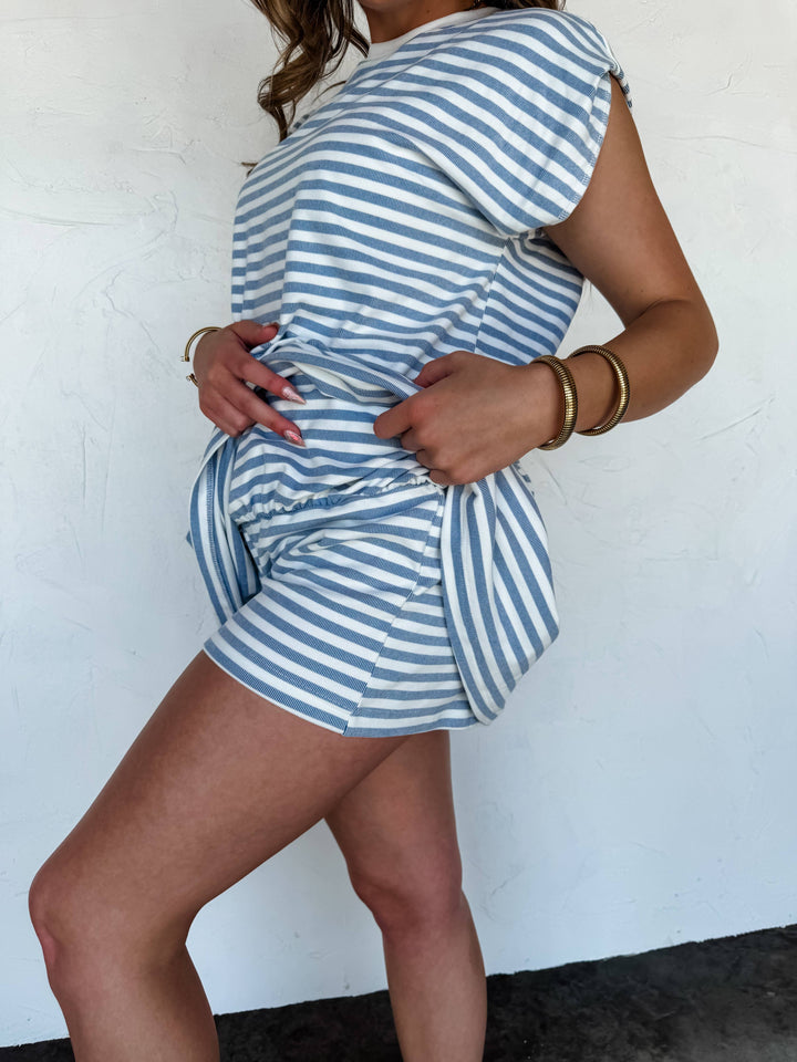 COASTAL STRIPES SKORT SET
