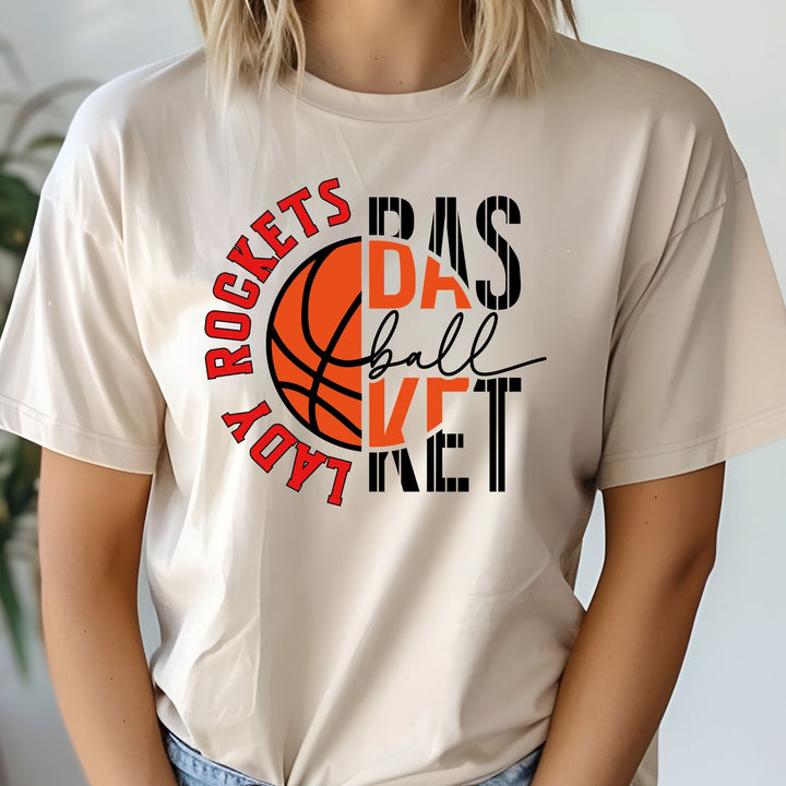 Lady Rockets Basketball mashup shirt