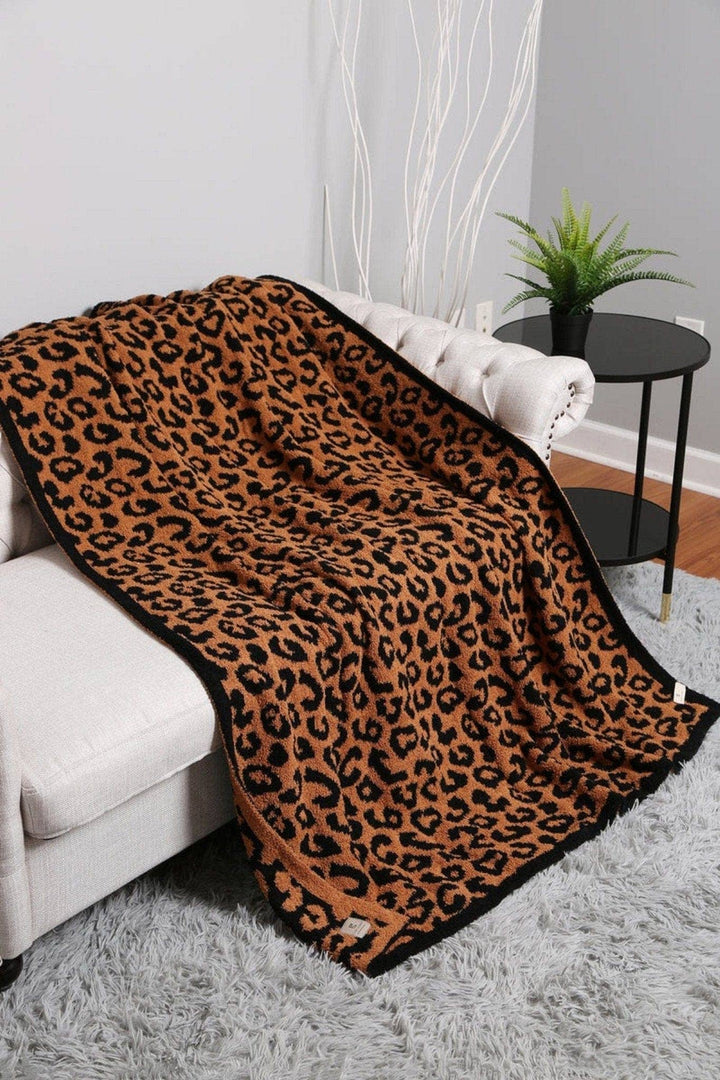 Lux Leopard Print Throw Blanket