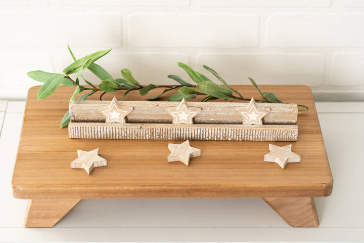 45169 - 2x2 wood shape s/6 (STARS)  Americana