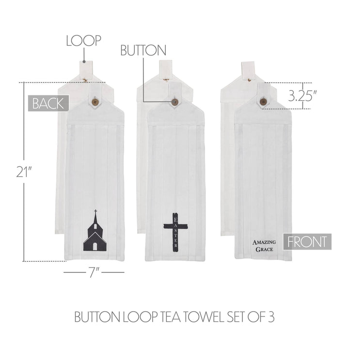 Risen Button Loop Tea Towel