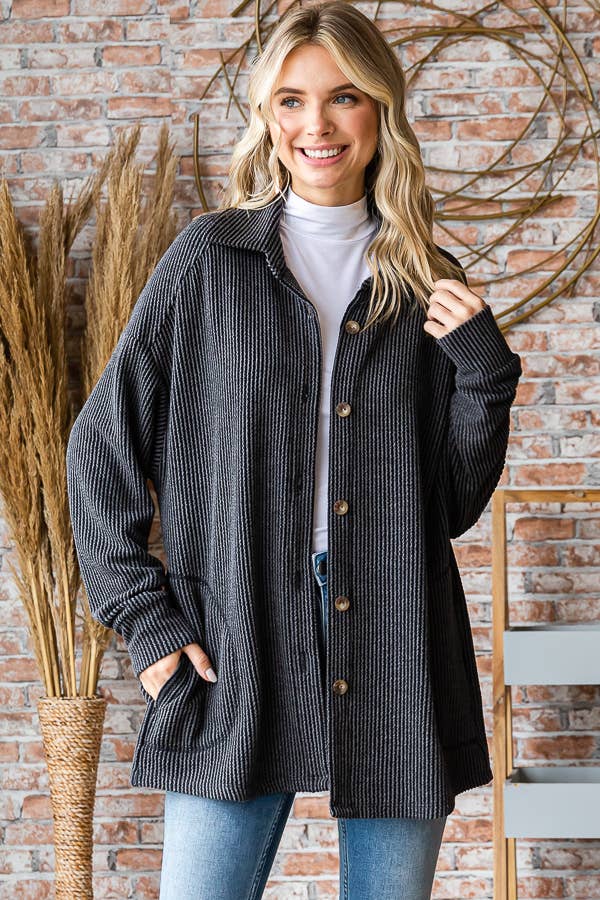 Ribbed Shacket
