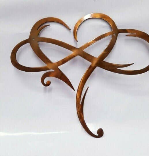 Infinity heart-Metal Wall art