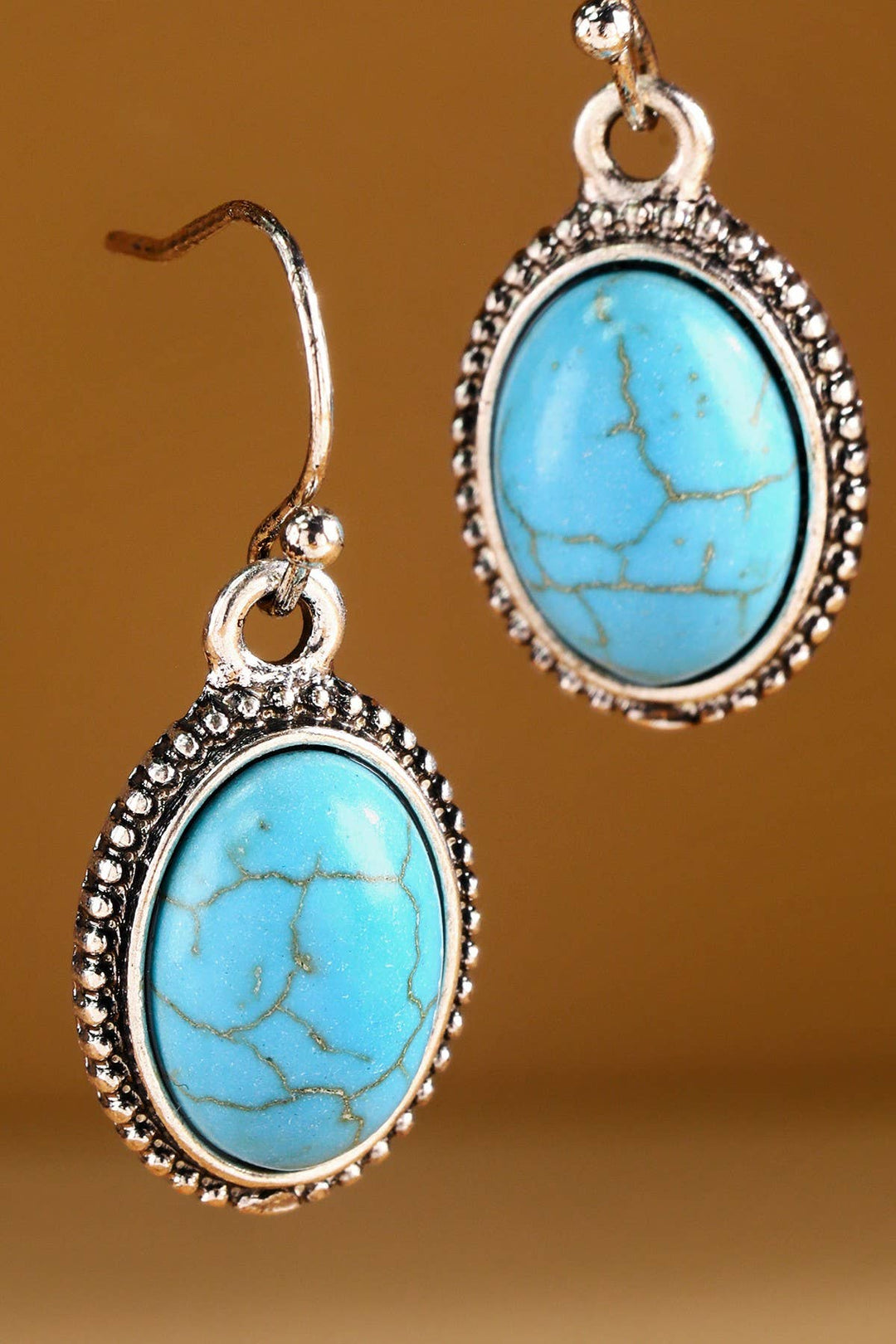 Western Turquoise Flower Metallic Pearl Necklace