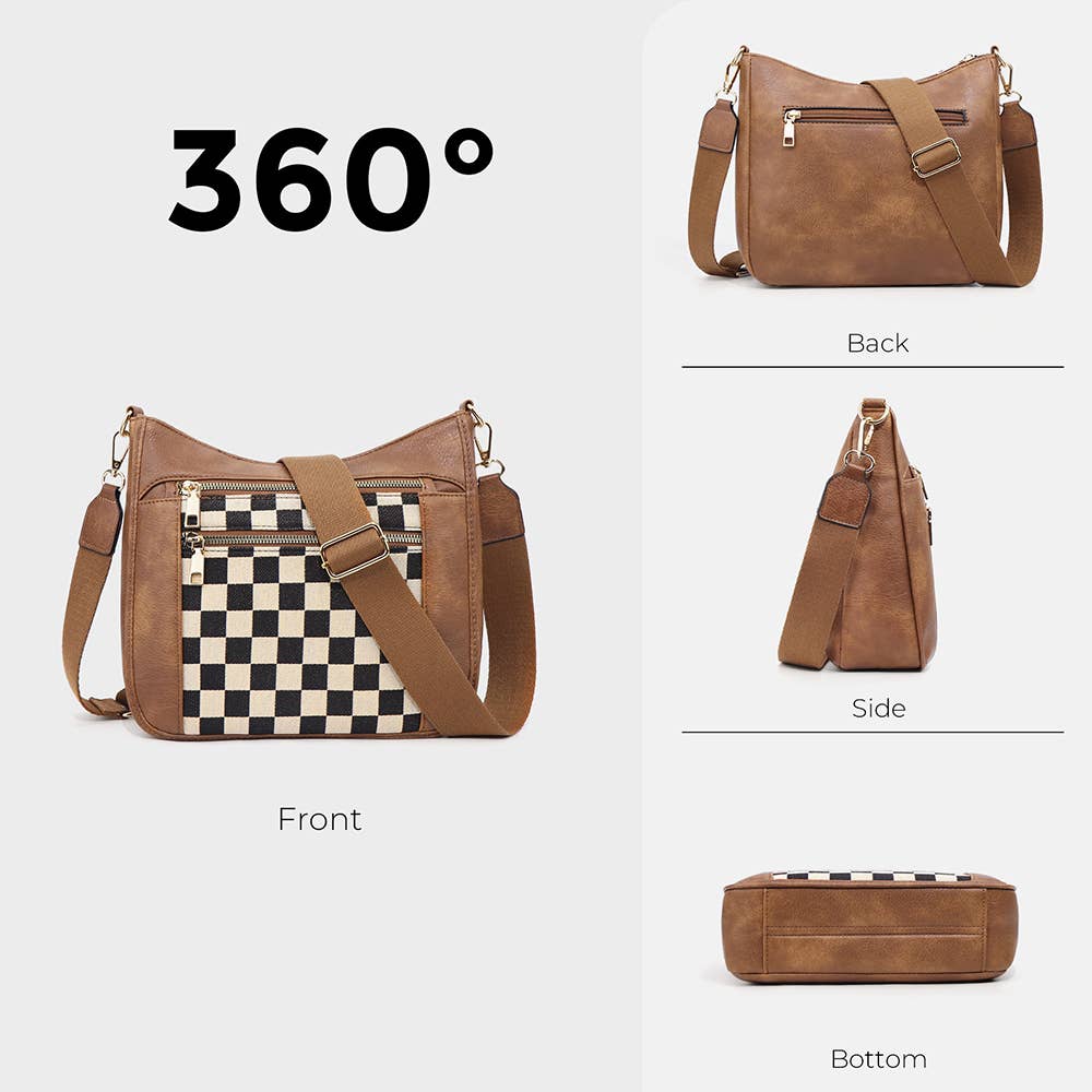 Checkered  Crossbody Bag