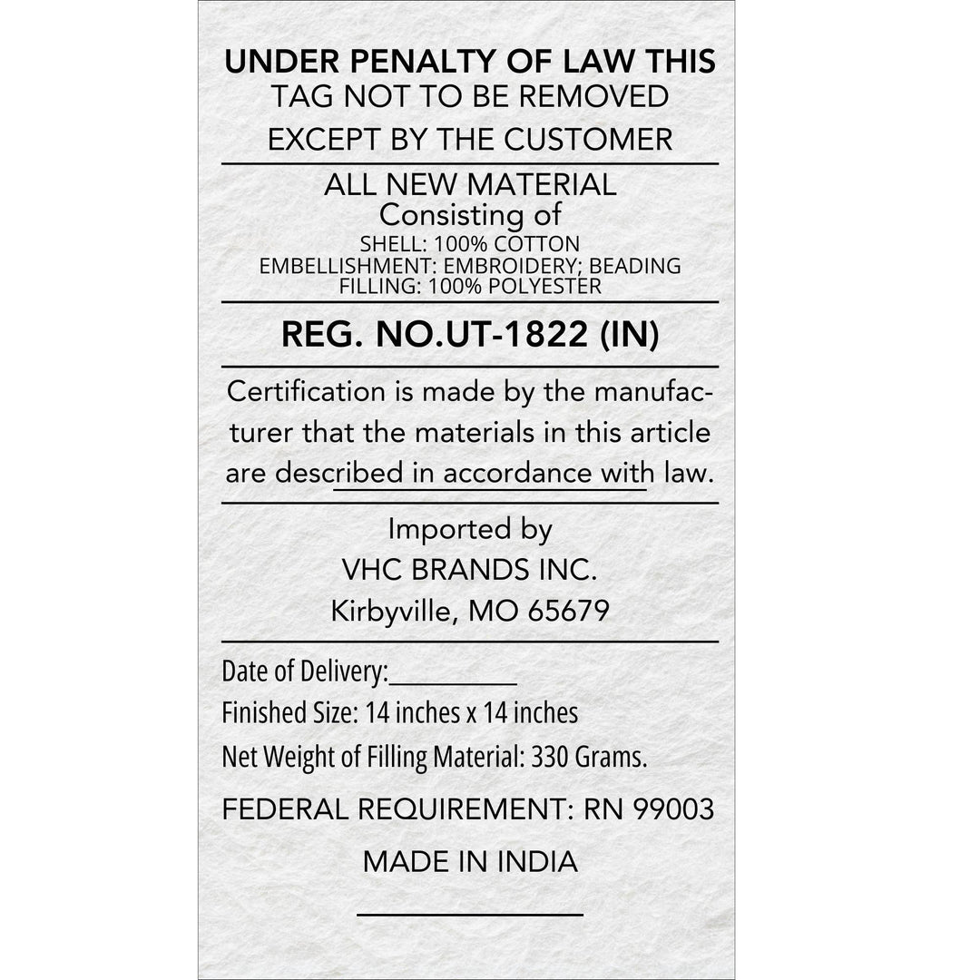 Christmas Cottage Pillow with Beads