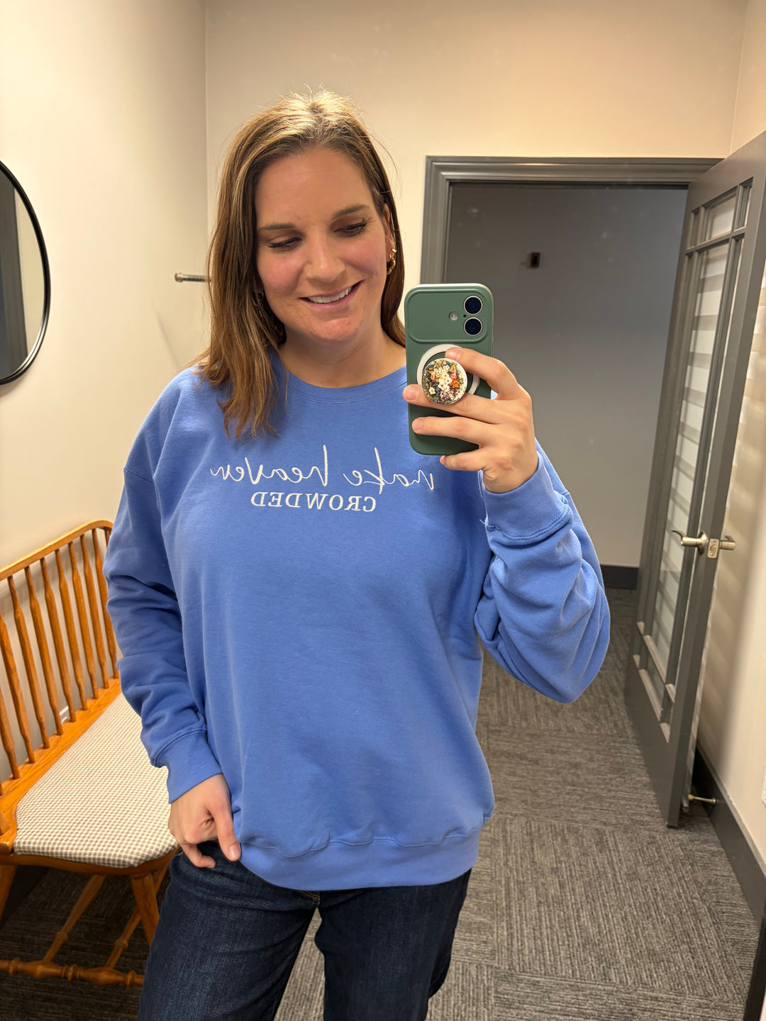Make heaven crowded embroidered crewneck