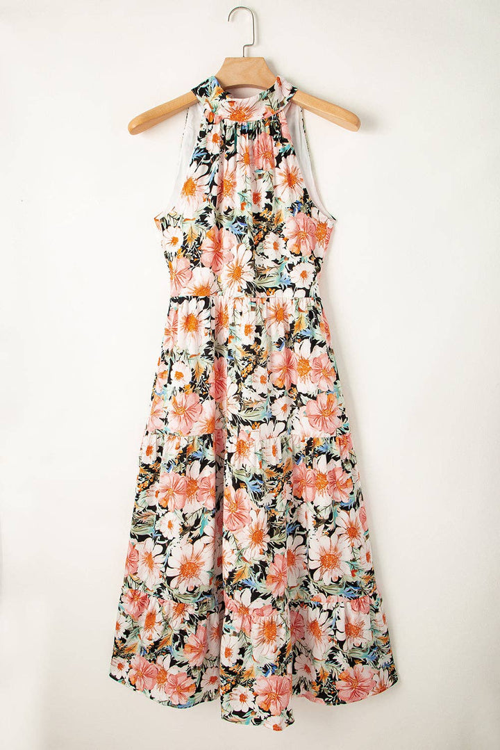 Clementine Floral Print Ruffled Maxi Dress
