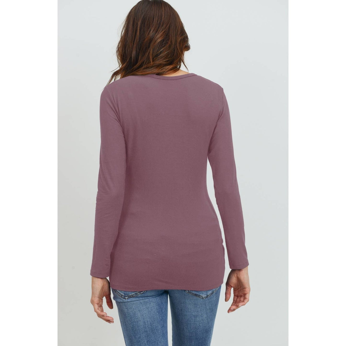 Long Sleeve Maternity Crewneck Knit Top