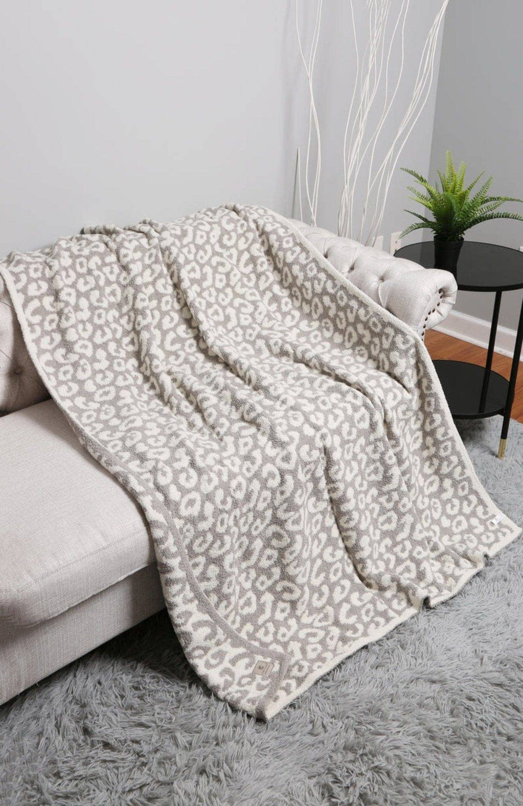 Lux Leopard Print Throw Blanket