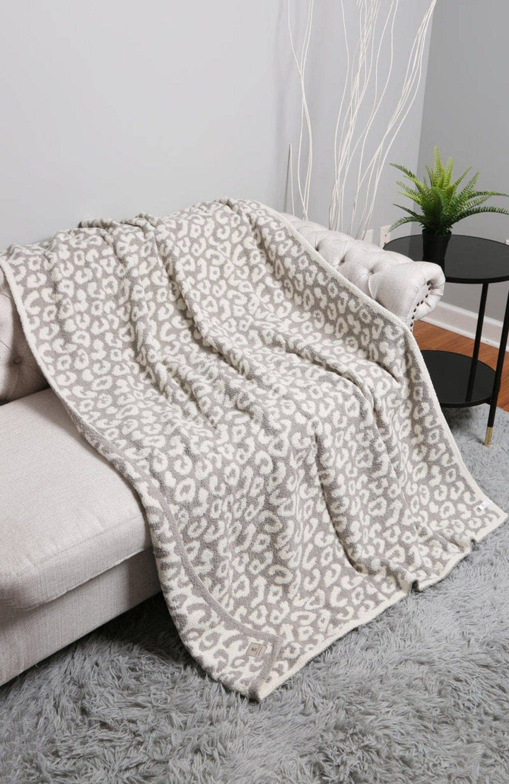 Lux Leopard Print Throw Blanket