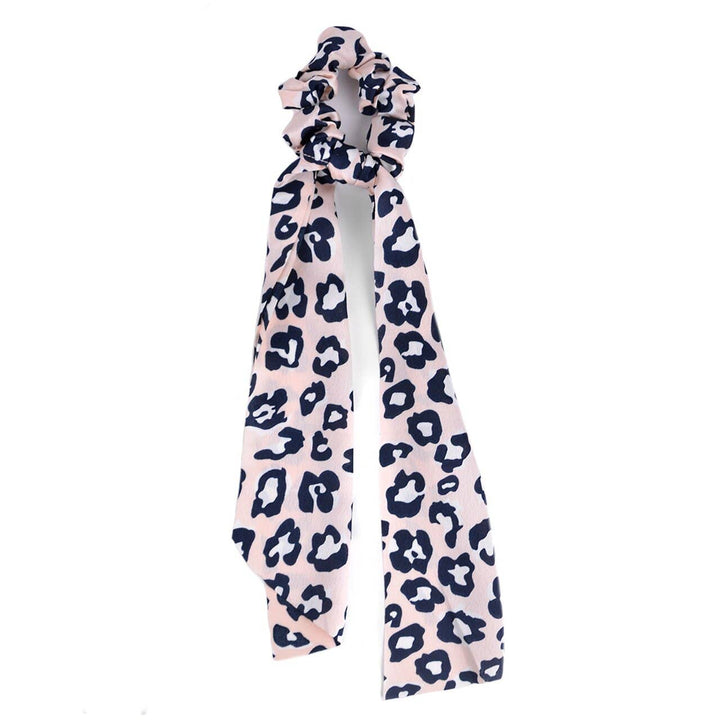 Cheetah Print Scrunchie Ribbon Hair Tie