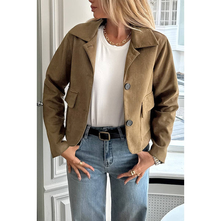 Faux Suede Leather Jacket
