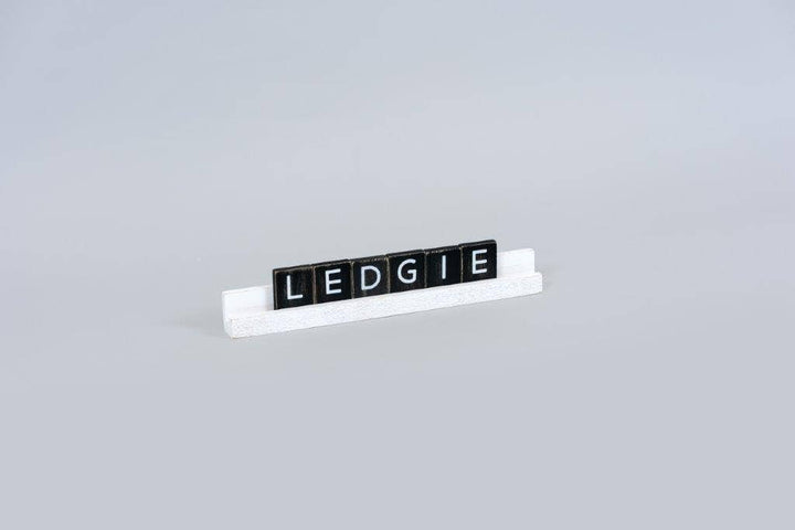 15381 - 12x.75x1 wd tile stnd (LEDGIE) white LETTERBOARD