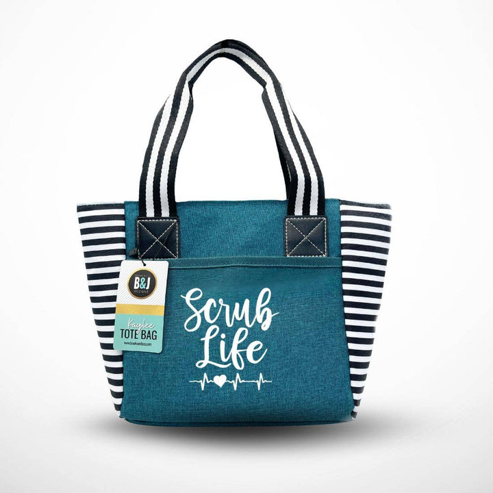 Trendy Insulated Zippered Lunch Tote with Accessory Pockets