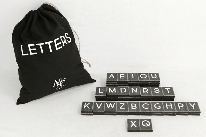 15119 - 11x19 bag 70 pcs 1.5x1.75 (LTRS) bk/wh LETTERBOARD