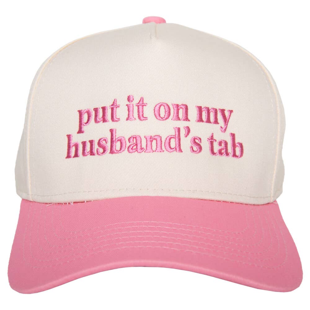 Put It On My Husband's Tab Wholesale Two-Toned Vintage Hat