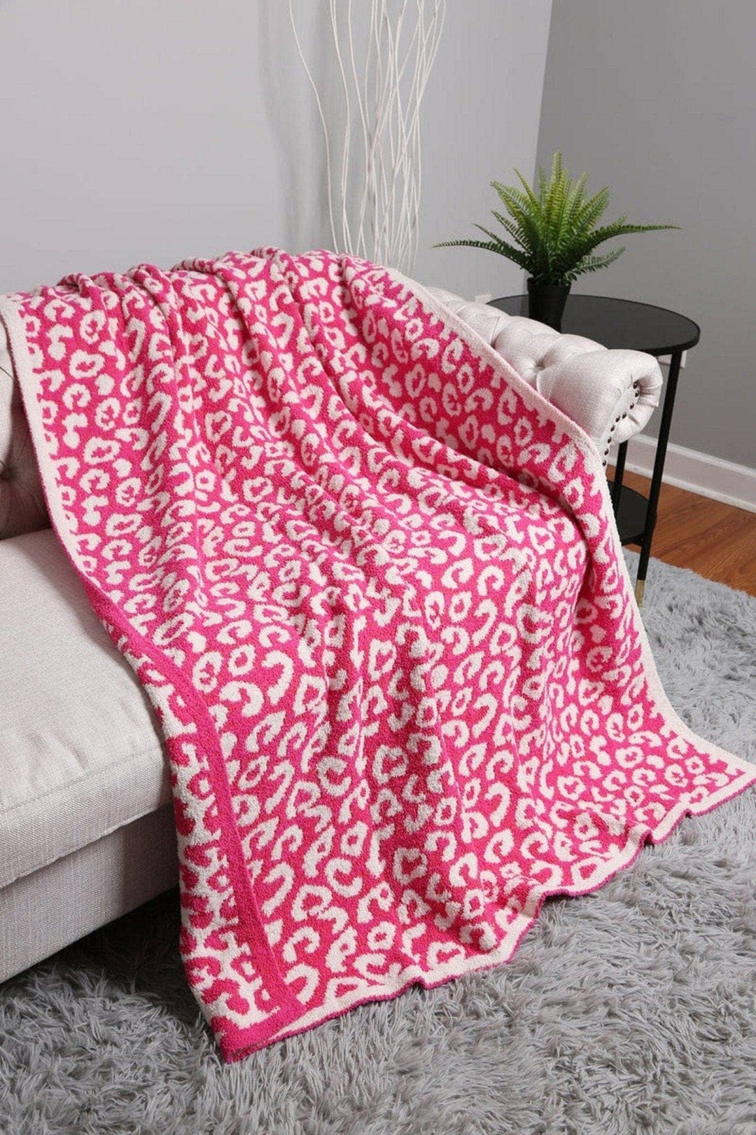 Lux Leopard Print Throw Blanket