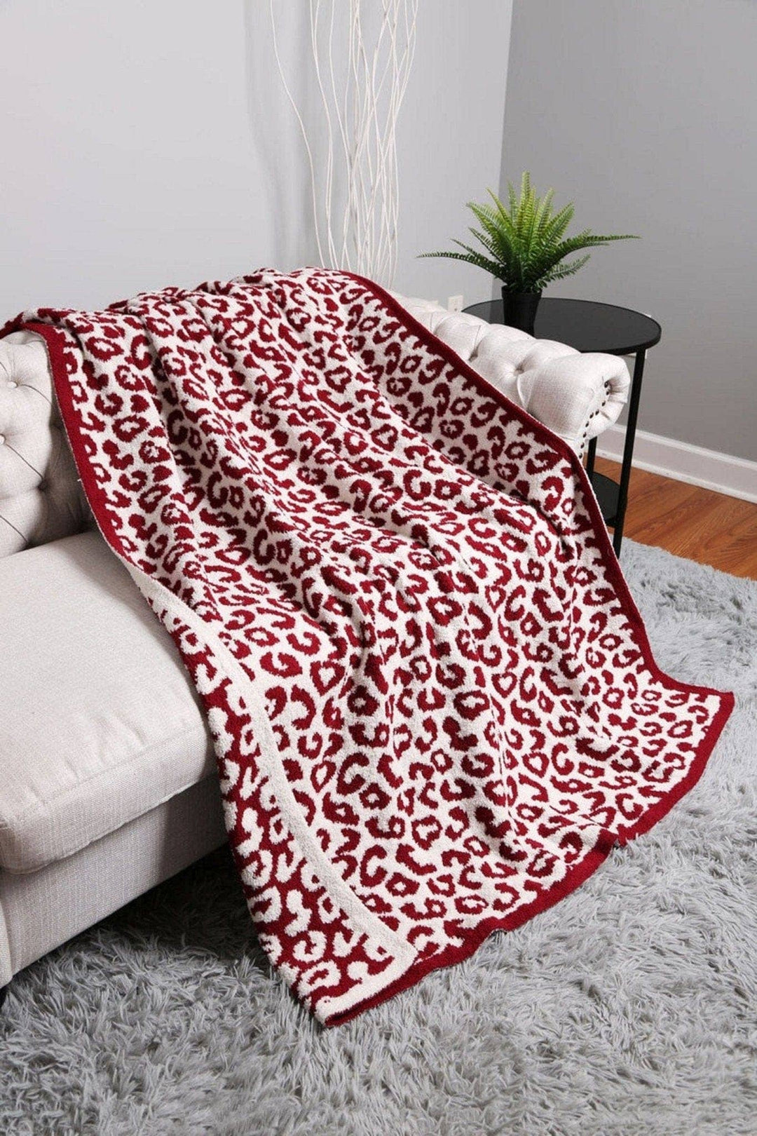 Lux Leopard Print Throw Blanket