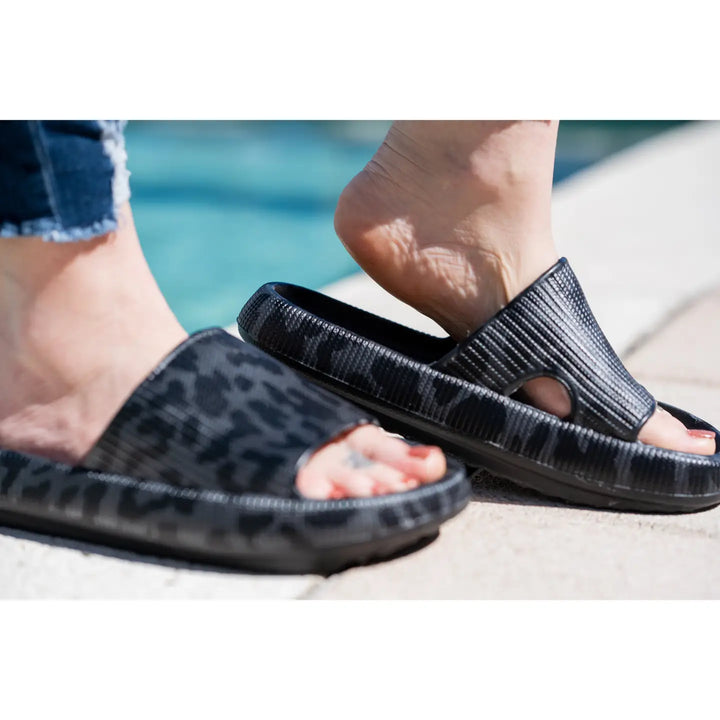 Black Casual Slides