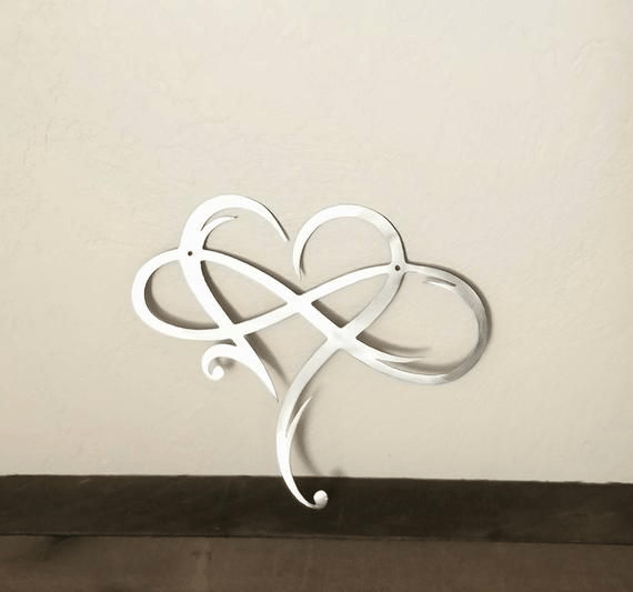 Infinity heart-Metal Wall art