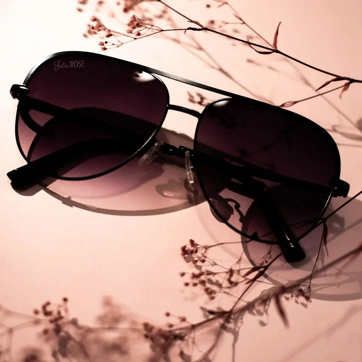 the Alex Black/Black - High Quality Unisex Aviator Sunglasses