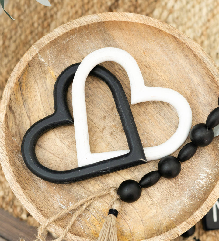 Wood chunky hearts