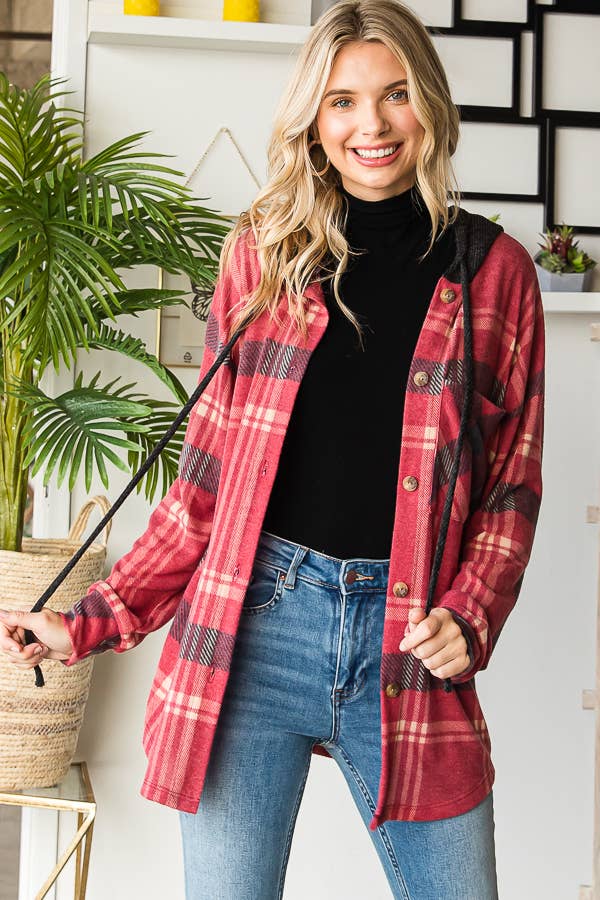 Plaid Hooded Flannel