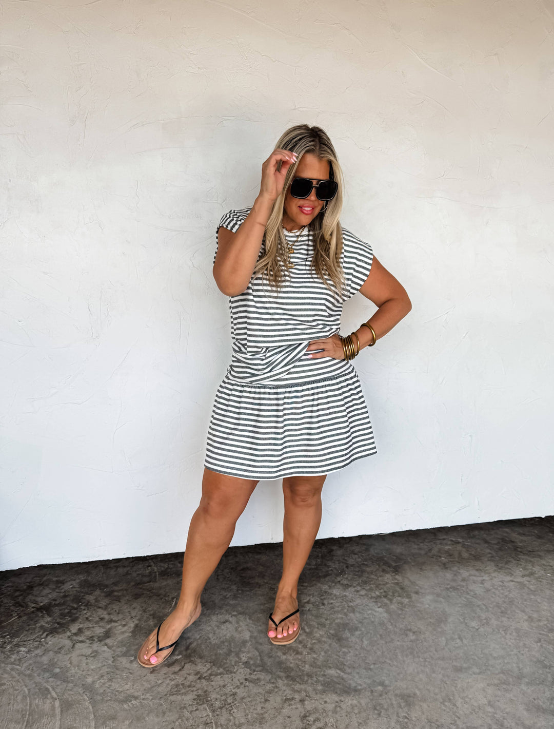 COASTAL STRIPES SKORT SET