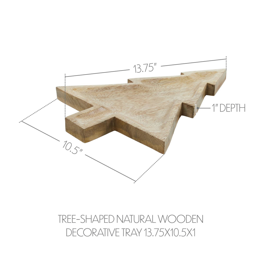 Tree-Shaped Wooden Decorative Tray