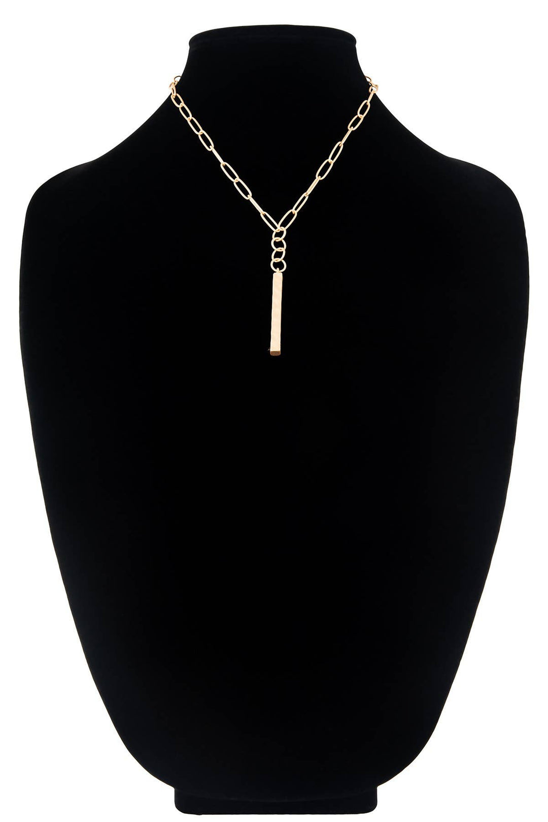 Paperclip Lariat Bar Necklace